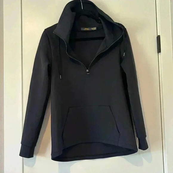 Polo Ralph Lauren Other - Ralph Lauren Polo neoprene, long sleeve hooded sweatshirt, small navy EUC